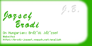 jozsef brodi business card